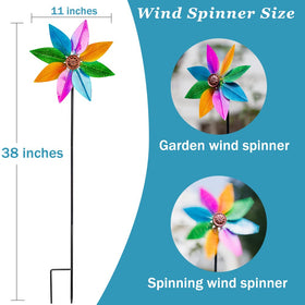 Dreamysoul 38 inches height wind sculpture creates focal garden decor.