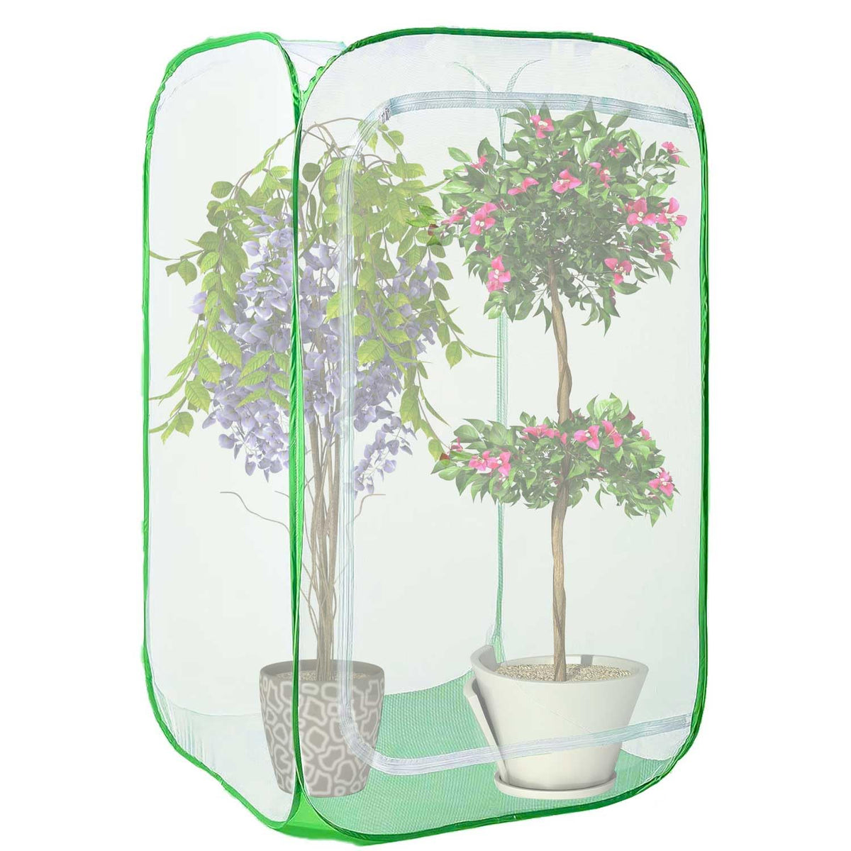 DredQcco 36in garden mesh cover over bed protects vegetables from pests while allowing light.