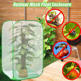 DredQcco pop-up garden enclosure with large zipper door enables easy access to seedlings.