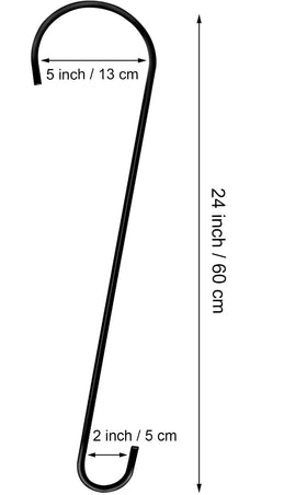 Dreecy bird feeder hook in stainless steel with rust-resistant vinyl coating.