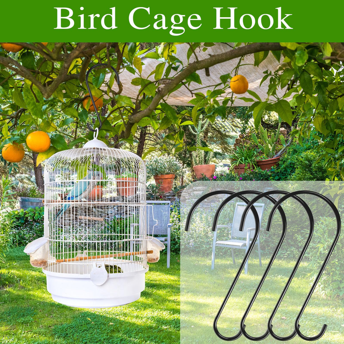 Dreecy plant hanging hook 12inch provides versatile indoor and outdoor hanging options.