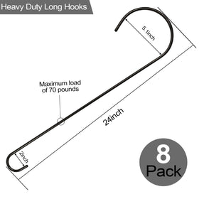 Dreecy plant hanging hook 24-inch holding a pot in a bright indoor space