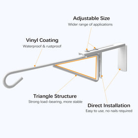 Dreecy triangle-structure design provides stable support for hanging items.