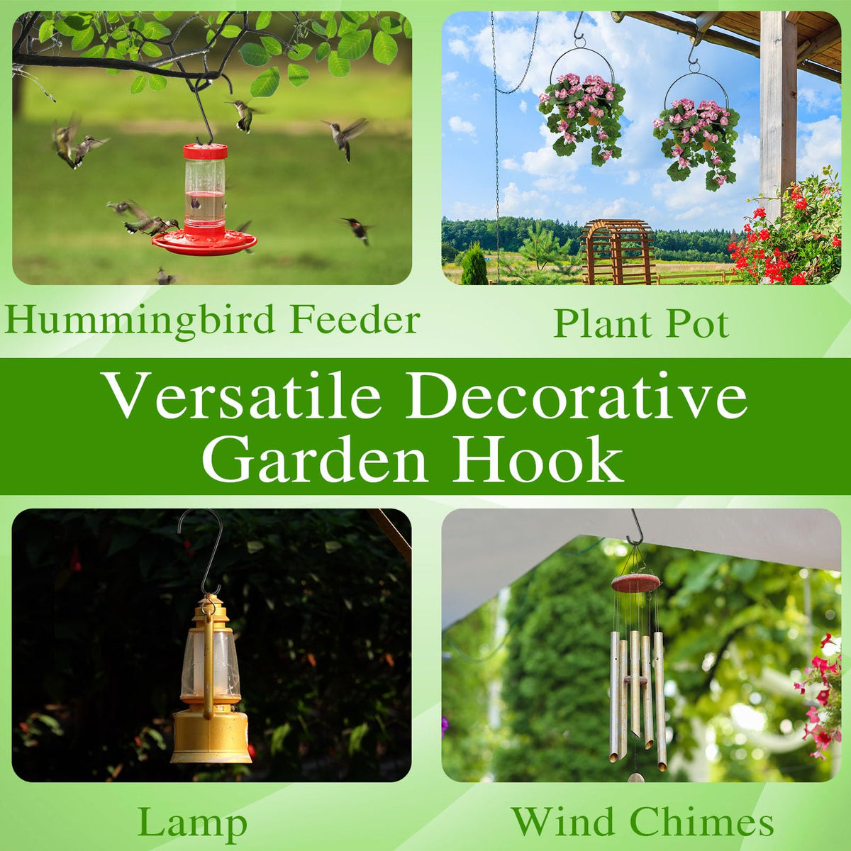 Dreecy wind chime hanger keeps chimes secure while enjoying the breeze.