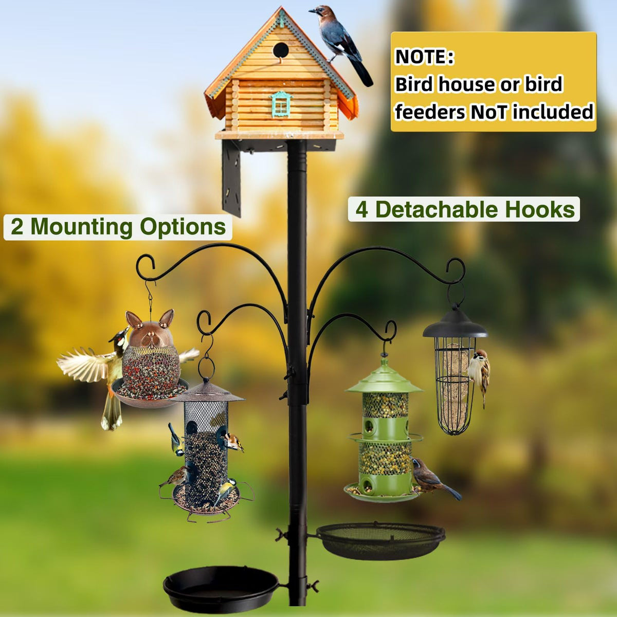 DreiPanda integrated bird house bracket for nesting options