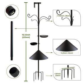 DreiPanda squirrel proof baffle deters raiders while feeding birds
