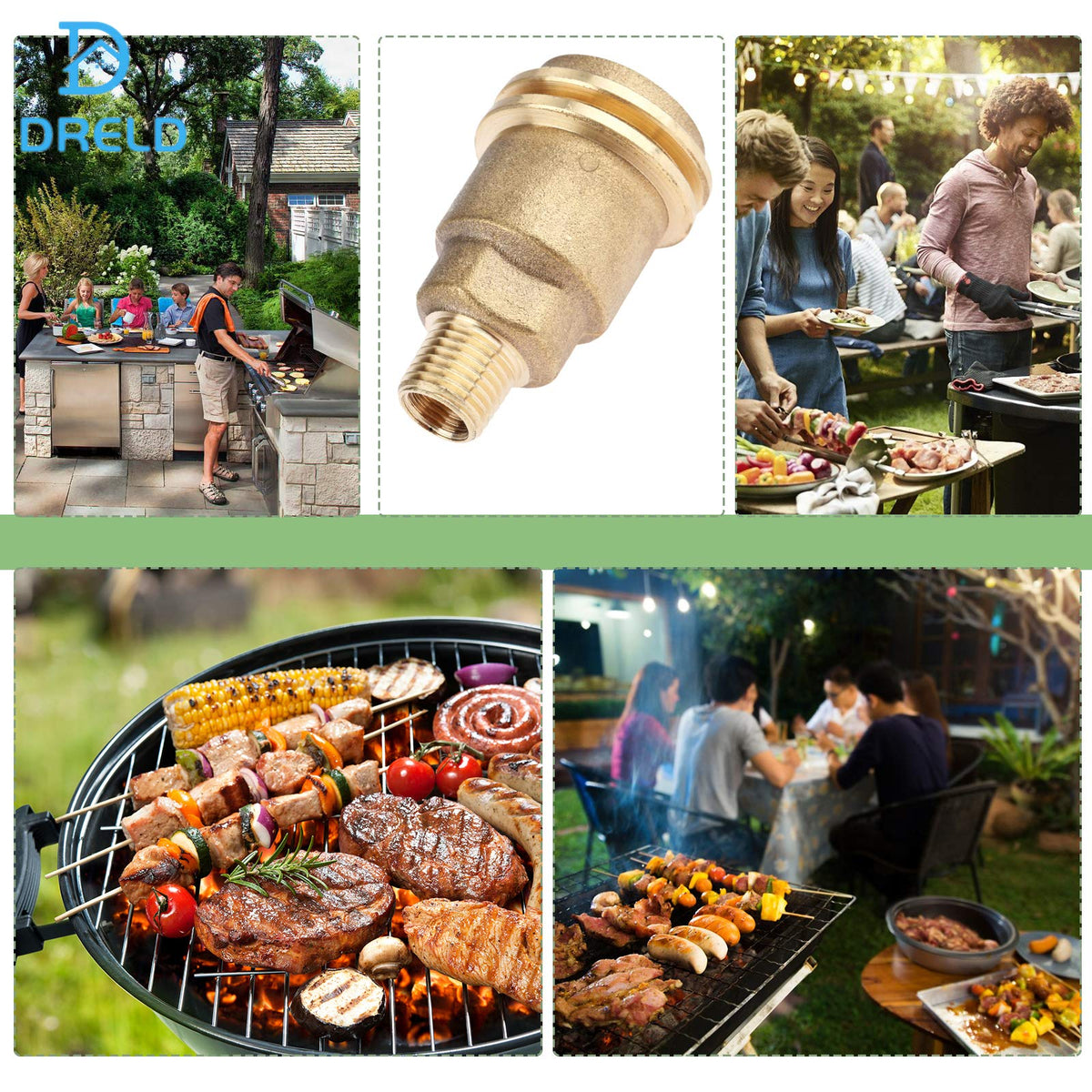 Camping-ready DRELD propane adapter reduces hassle at the campsite with secure fit.