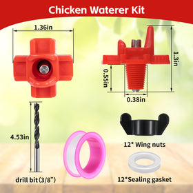 Dreyoo drill bit included for easy nipple installation in coop