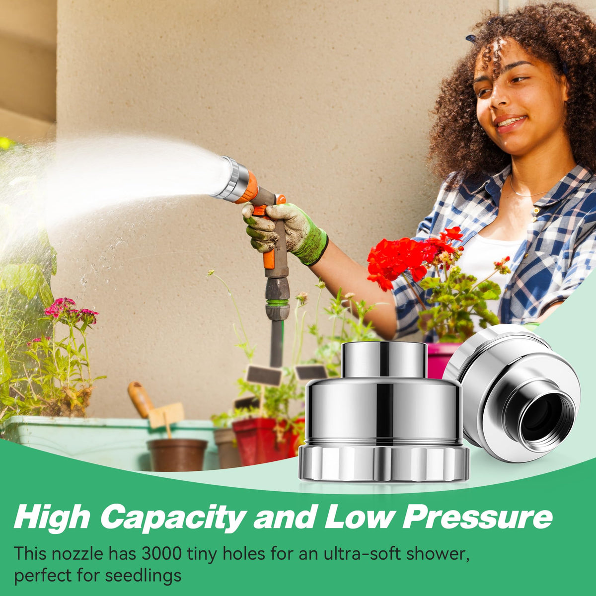 Dreyoo fast full flow irrigation saves time during greenhouse watering.