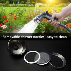 Dreyoo garden hose shower head provides a gentle mist for tender plants.