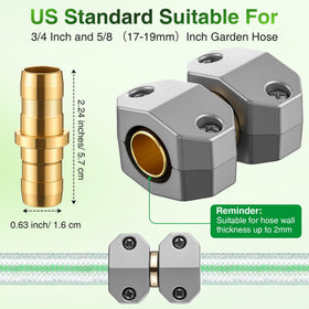 Dreyoo hose mender aluminum body and brass connectors ensure durability outdoors.