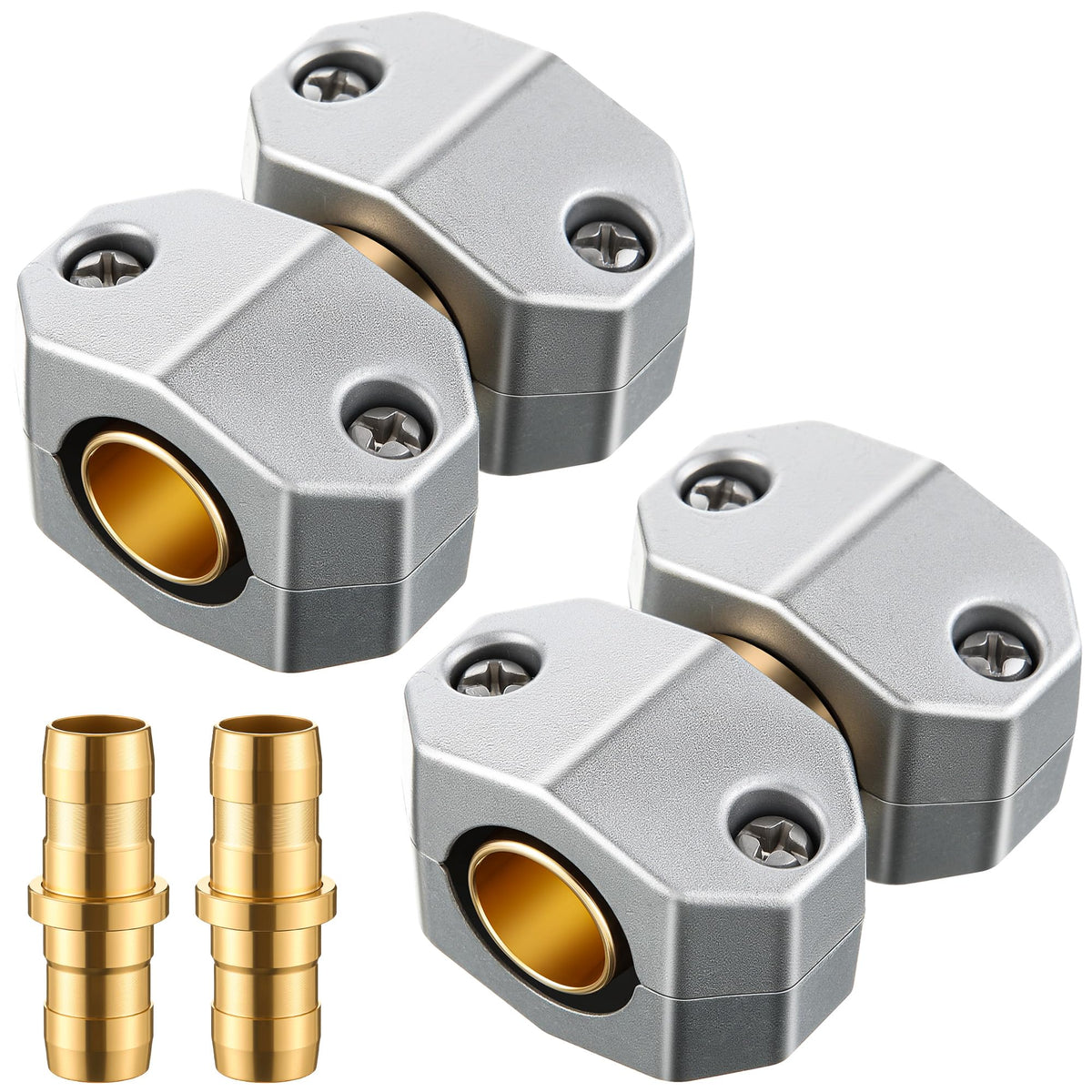Dreyoo hose mender 5/8-inch connector showing leakproof joint.