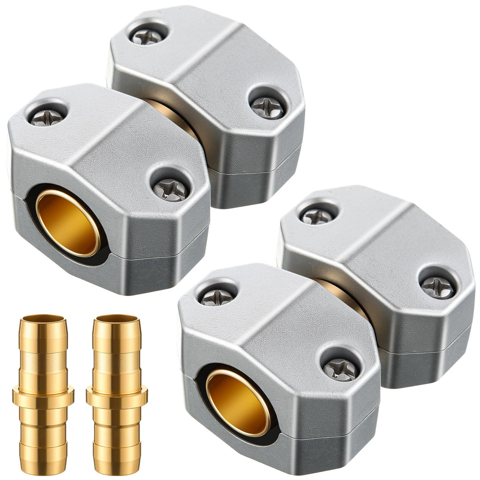 Dreyoo hose mender 5/8-inch connector showing leakproof joint.