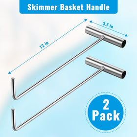 Dreyoo T-shaped hook, stainless steel, rust resistant for durable pool use.