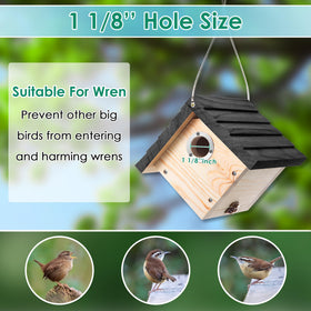 Dreyoo Wren House air vents ensure good airflow for fledglings