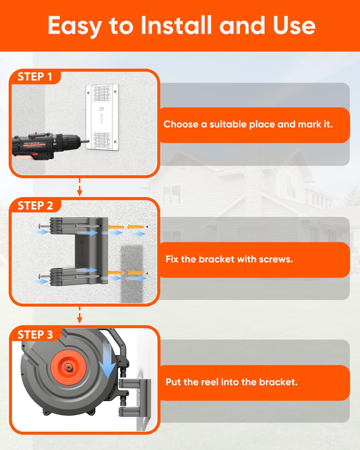 DRINCOSH 180-degree swivel bracket covers 6500 sq ft layouts with flexible routing.