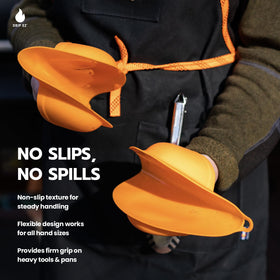 Drip EZ BBQ Mitts dishwasher safe for quick cleanup after grilling sessions.