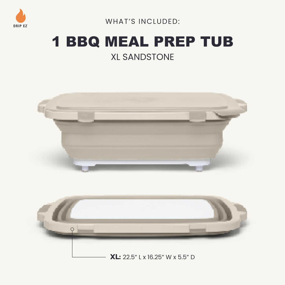 Drip EZ BBQ Prep Tub with cutting board included for convenient prep