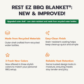 Drip EZ Rest EZ BBQ Blanket large-capacity for briskets and shoulders.