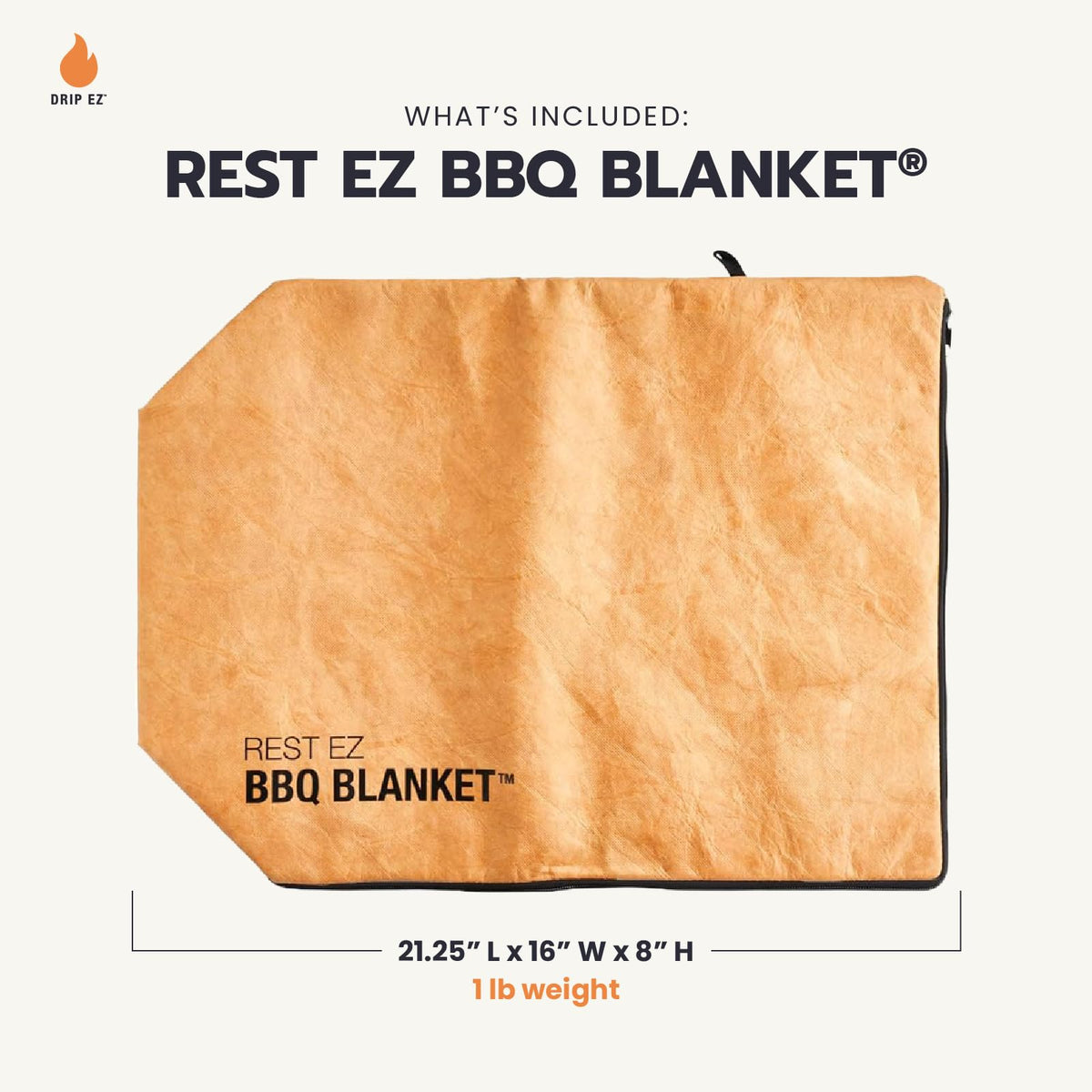 Drip EZ Rest EZ BBQ Blanket folds compactly for storage after cleaning.