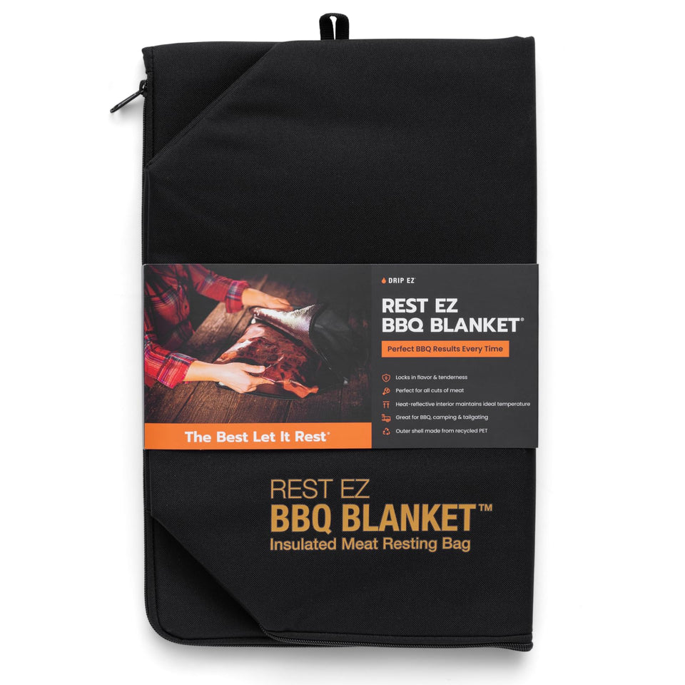 Drip EZ Rest EZ BBQ Blanket front view, rugged exterior for heavy‑duty BBQ use.