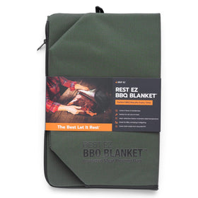 Drip EZ Rest EZ BBQ Blanket wide-mouth opening supports large briskets for even resting.