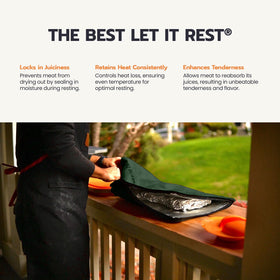 Drip EZ Rest EZ BBQ Blanket wide-mouth design accommodates large briskets.