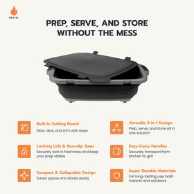 Drip EZ XL Prep Tub flat storage demonstrates space-saving design