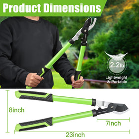 DRM-GDNER loppers with triangular steel tube for rigid pruning leverage.