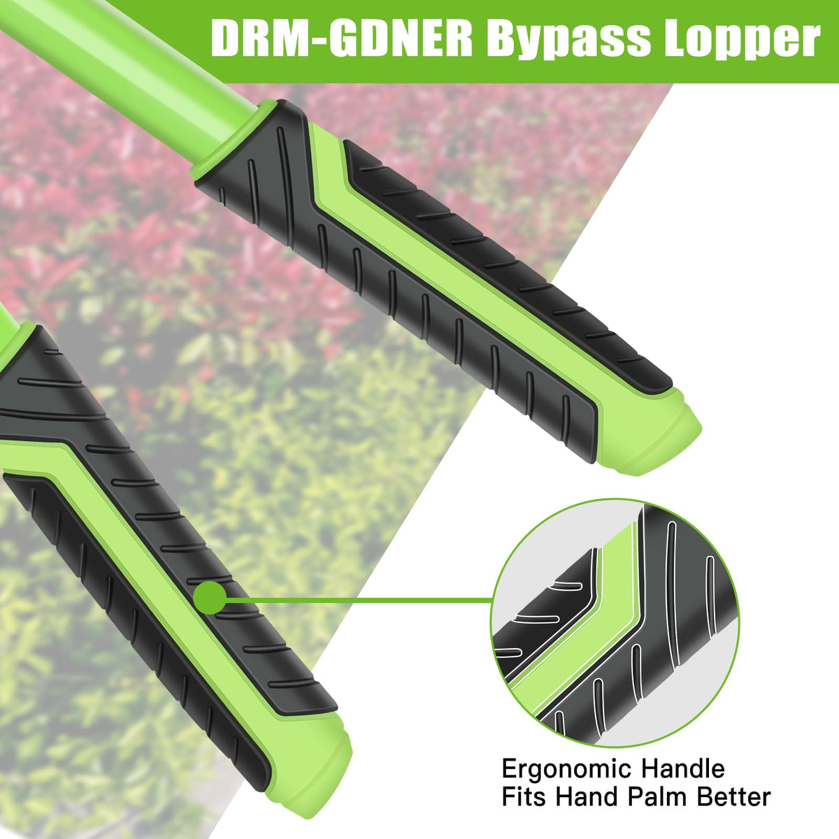 DRM-GDNER soft grip PP+TPR handle offers comfortable non-slip control.