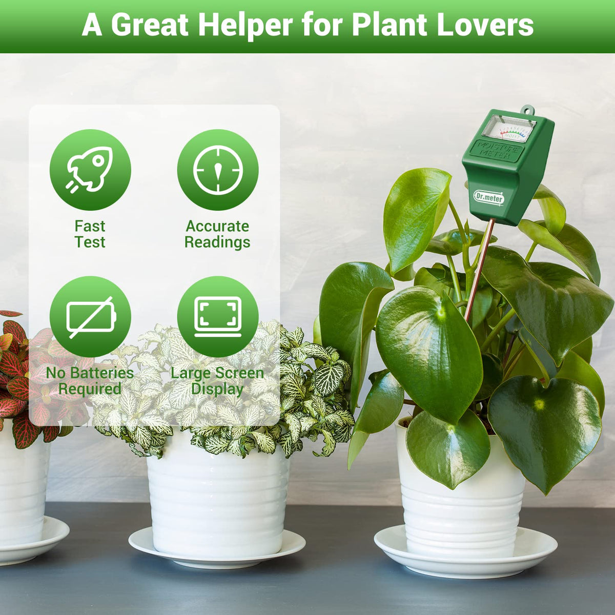 Dr.meter plant water meter reading in soil helps optimize irrigation and prevent overwatering