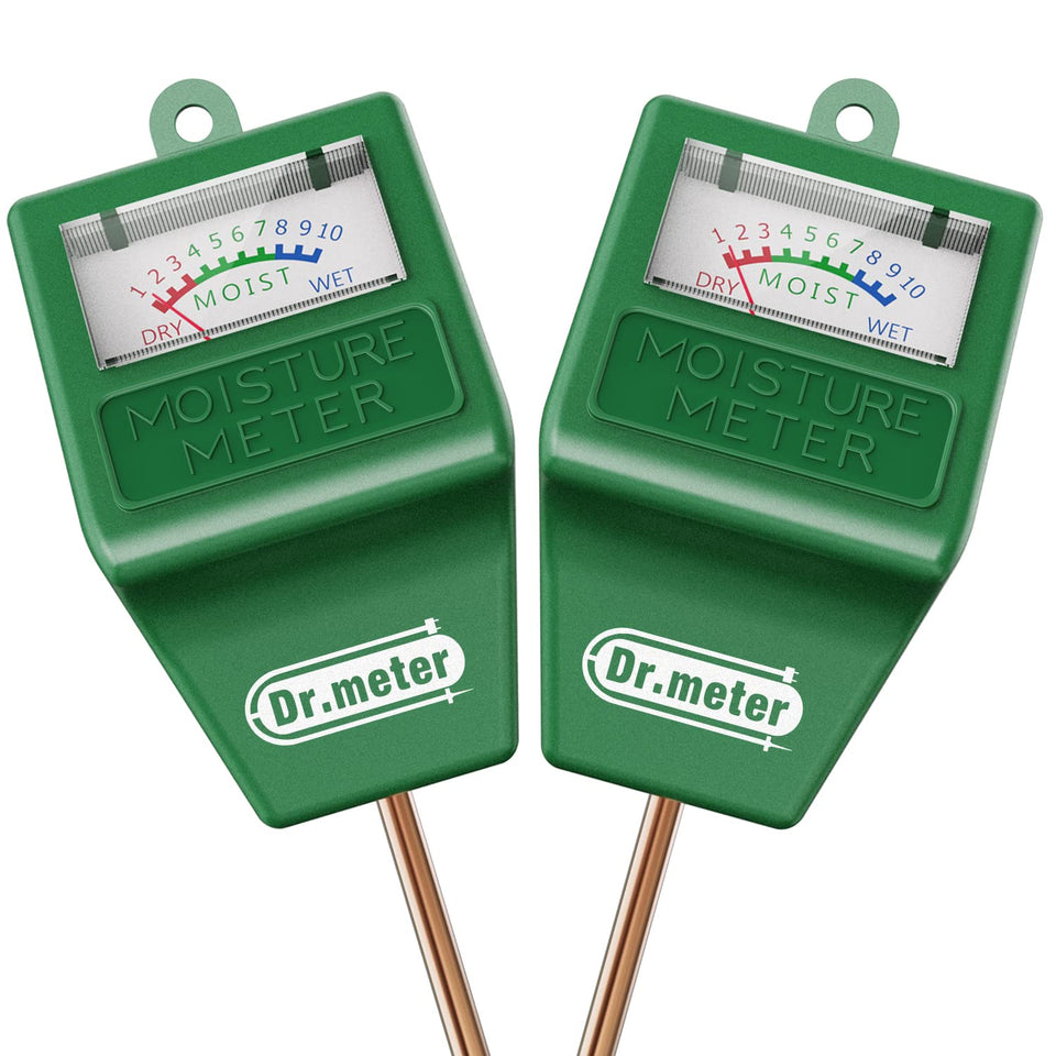 Dr.meter soil moisture meter two-pack in-ground reading for optimal watering.