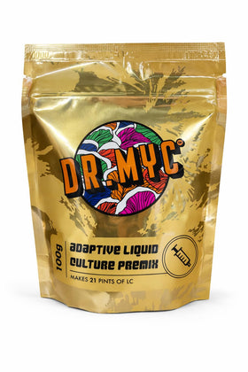 DRMyc Supremely Clear premix jar front for reliable LC preparation