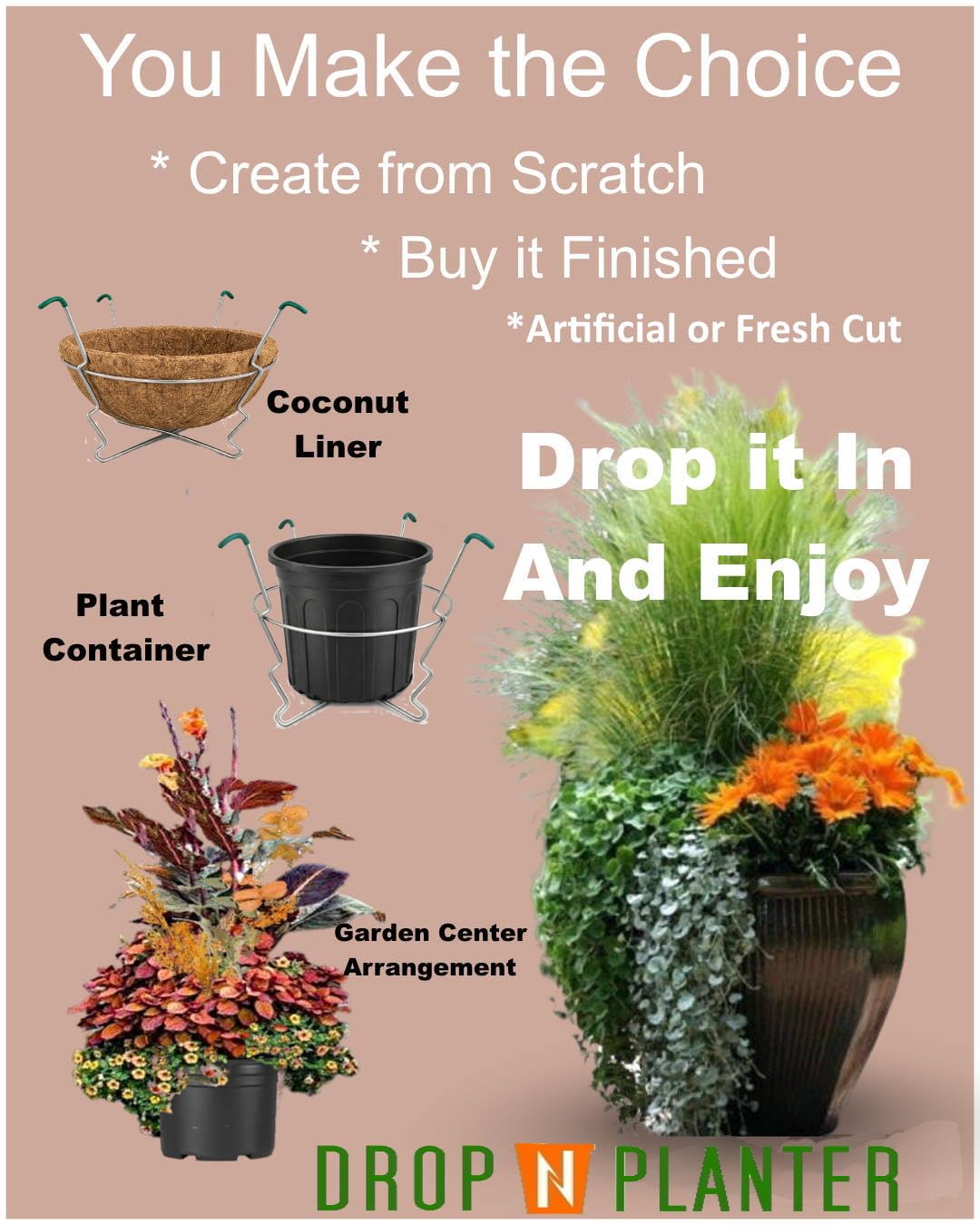 Drop N Planter enhances weddings and parties with effortless decor.