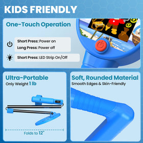 Drotek safe rubber grip and rounded edges support comfortable, worry-free play.