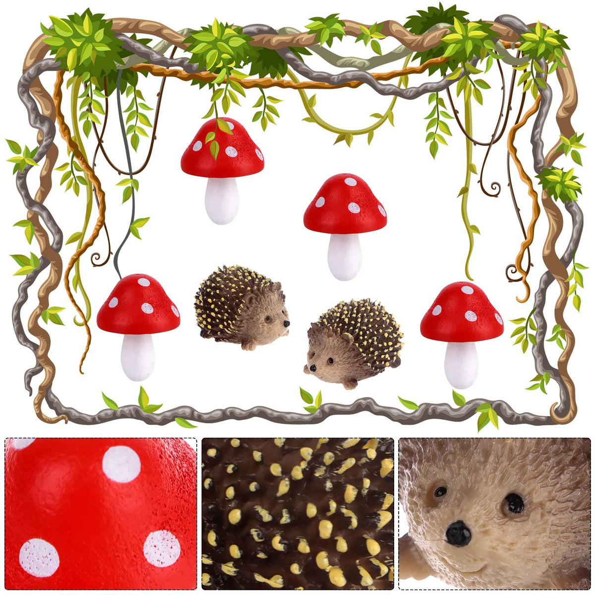 Droutti fairy garden mushroom figurine 03 brings cottagecore charm to shelves.