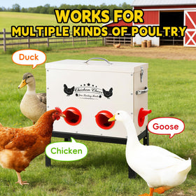 DRQ riveted handles feature, easy to move and carry between coop areas.