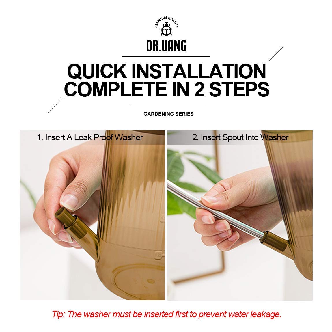DR.UANG detachable stainless spout for easy cleaning and maintenance.
