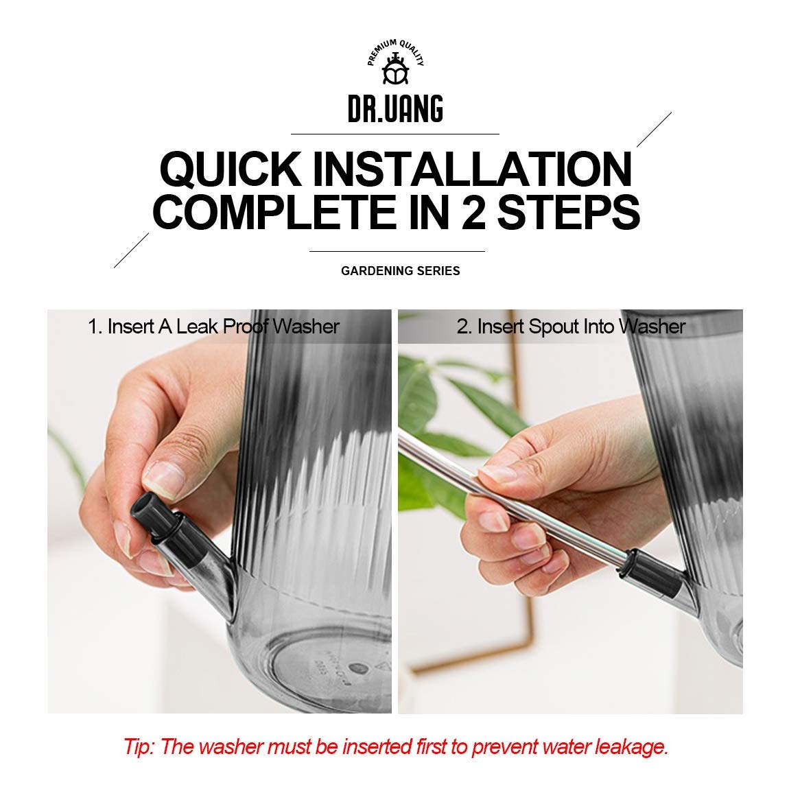 DR.UANG detachable stainless steel spout for easy cleaning and maintenance.
