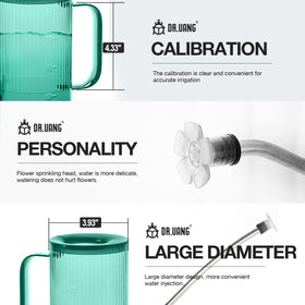 DR.UANG emerald watering can made of durable plastic for daily use
