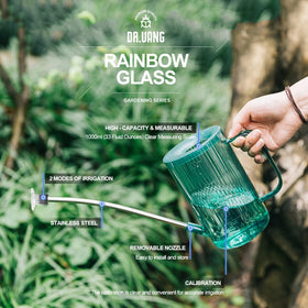 DR.UANG emerald watering can with measuring scale for accuracy