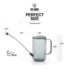 DR.UANG long spout pours reach tall indoor plants with minimal spills.
