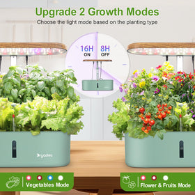 DRYADES height-adjustable grow light supports taller plants through the season.