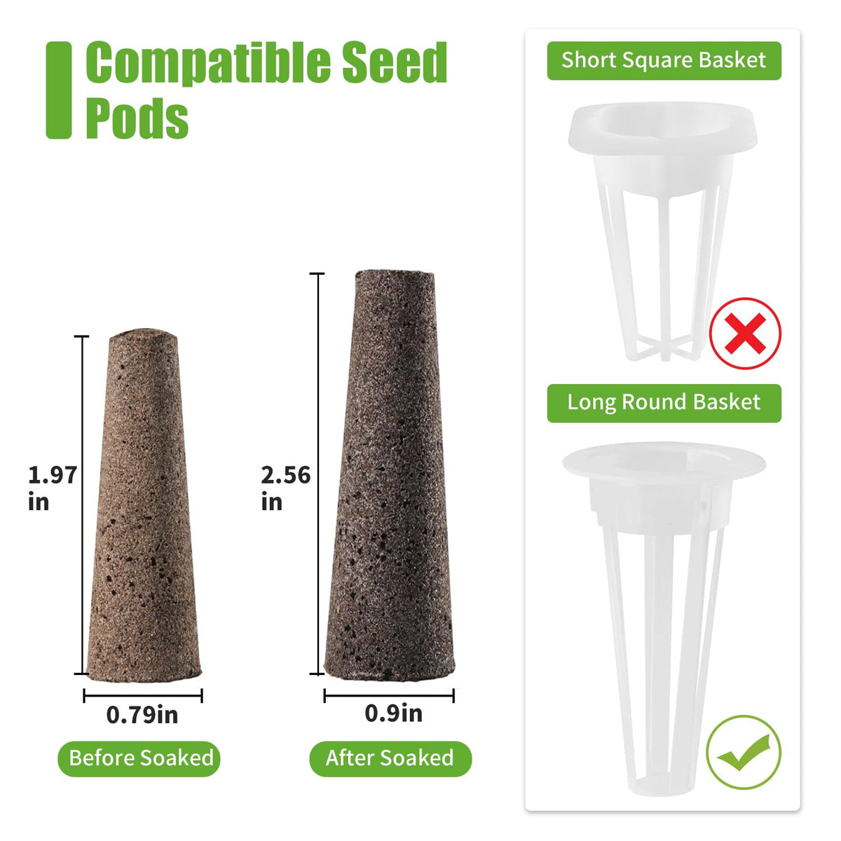 DRYADES sponge hole design holds seeds securely during setup.