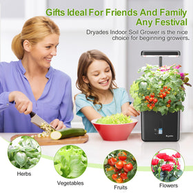 DRYADES Indoor Garden used on a kitchen counter with fresh herbs