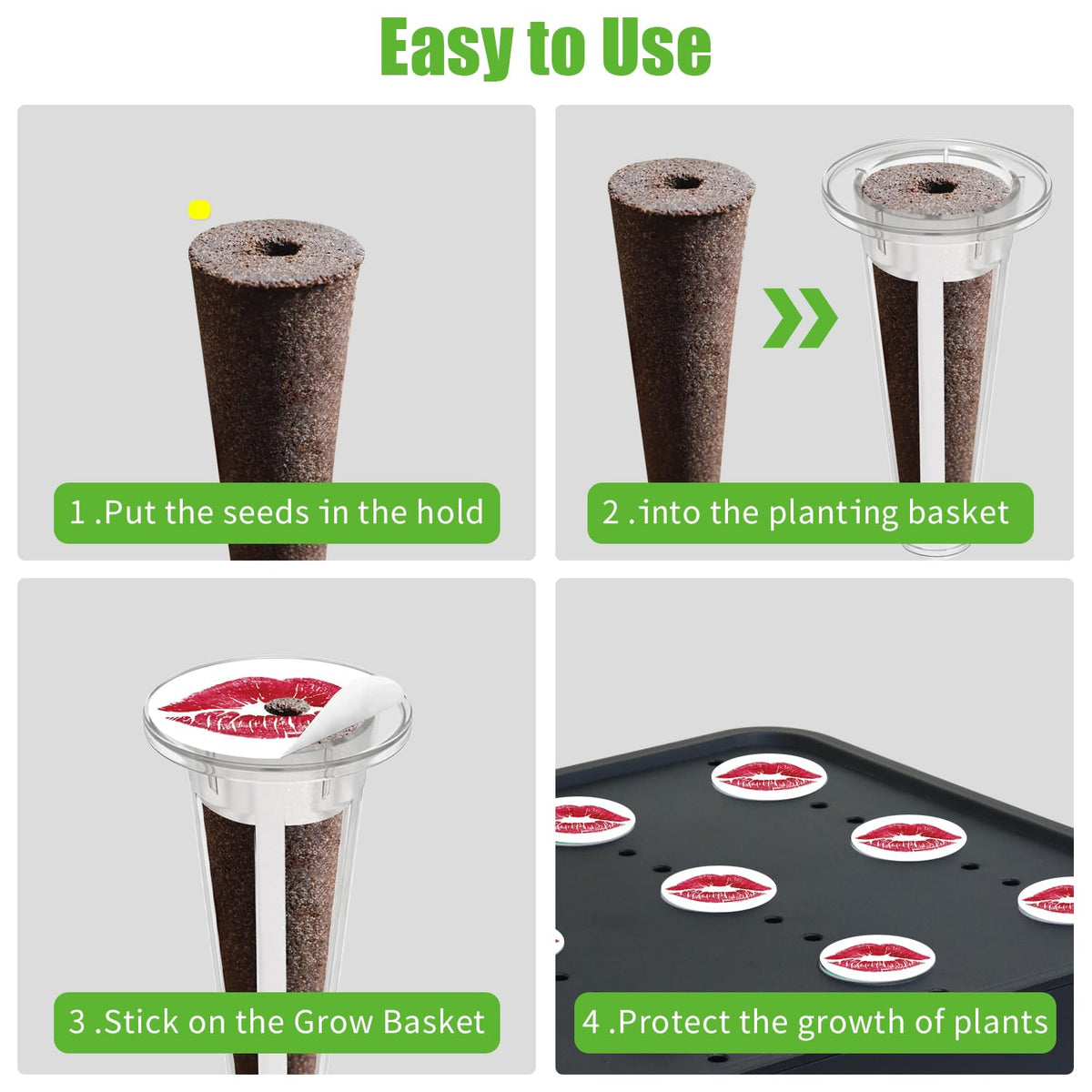 DRYADES plant-basket groove-design aids root access and drainage in hydroponics.