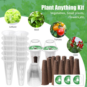 DRYADES plant baskets domes protect young plants and maintain humidity.