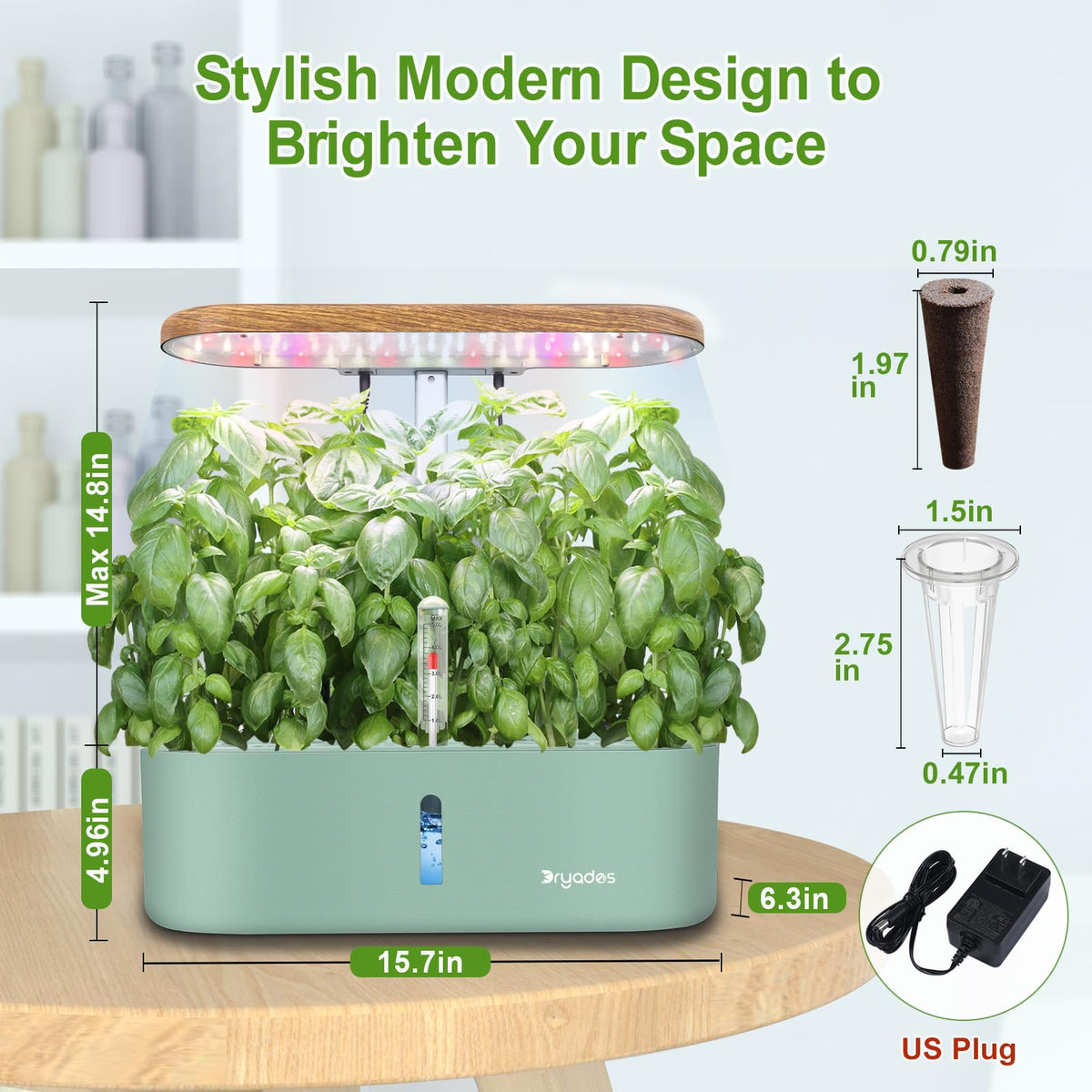 DRYADES quiet circulation pump operation for healthy roots with low noise.