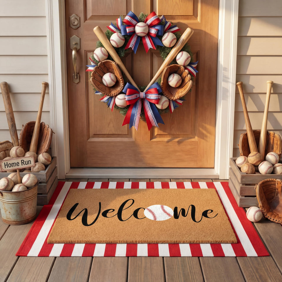 Drydiet baseball welcome bottom layer doormat, stable non-slip base for high-traffic entryways