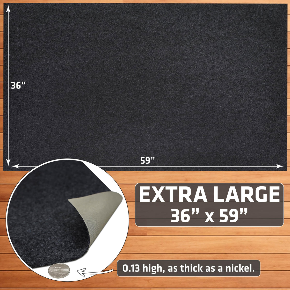 Easy to clean and reusable mat, rinse or wash separately.